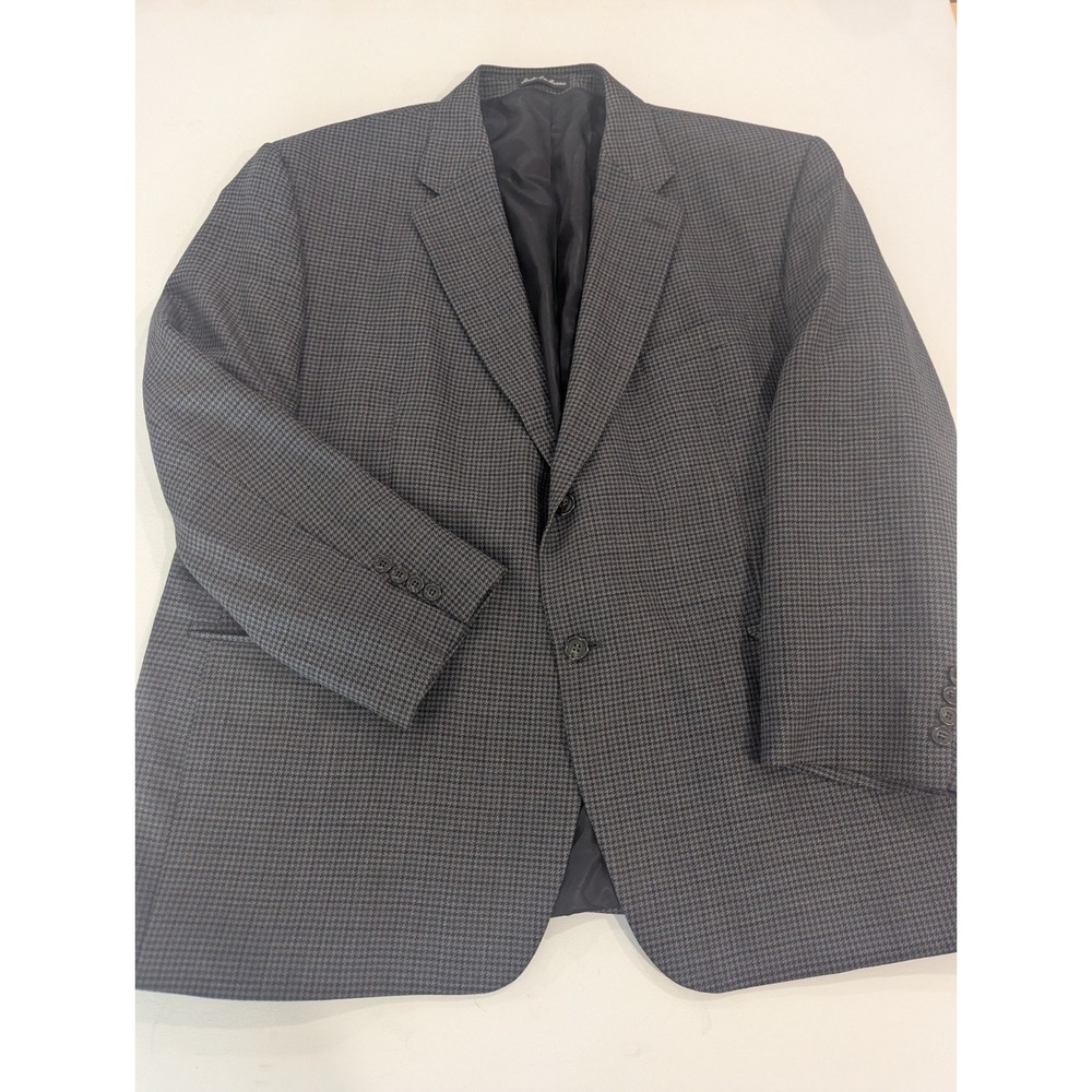 Ralph Lauren Blazer Mens 44R Brown Gray Houndstooth Wool Sport Coat Jacket Check